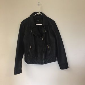 Women’s Faux Leather Biker Jacket Worn Once